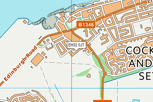 EH32 0JT map - OS VectorMap District (Ordnance Survey) EH32 0JT map - OS VectorMap District (Ordnance Survey)