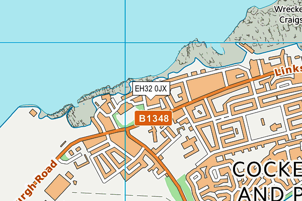 EH32 0JX map - OS VectorMap District (Ordnance Survey) EH32 0JX map - OS VectorMap District (Ordnance Survey)