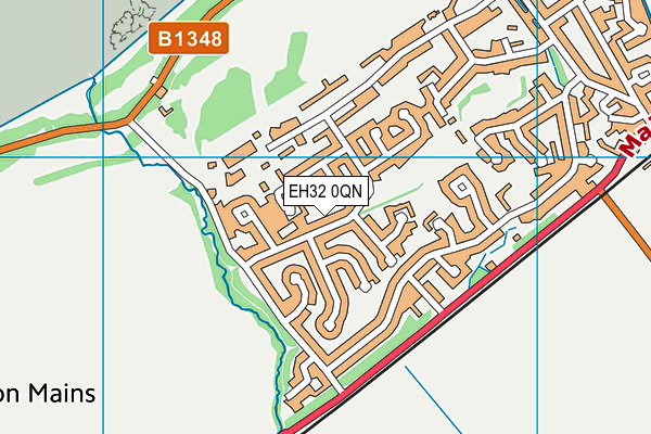 EH32 0QN map - OS VectorMap District (Ordnance Survey) EH32 0QN map - OS VectorMap District (Ordnance Survey)