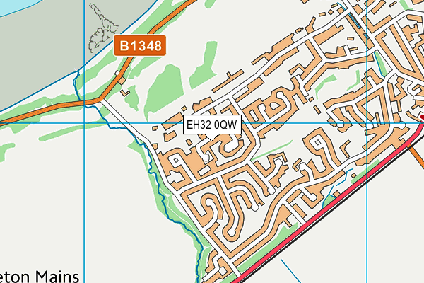 EH32 0QW map - OS VectorMap District (Ordnance Survey) EH32 0QW map - OS VectorMap District (Ordnance Survey)