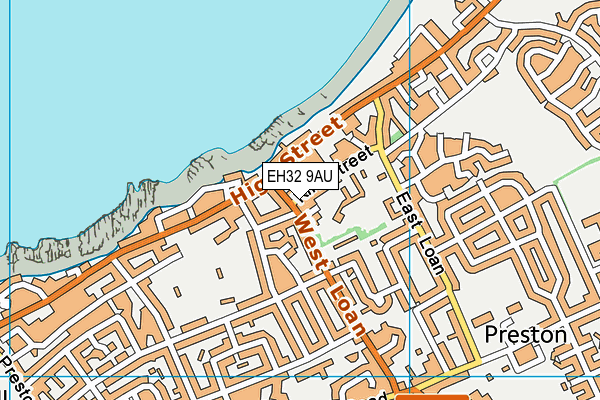 EH32 9AU map - OS VectorMap District (Ordnance Survey) EH32 9AU map - OS VectorMap District (Ordnance Survey)