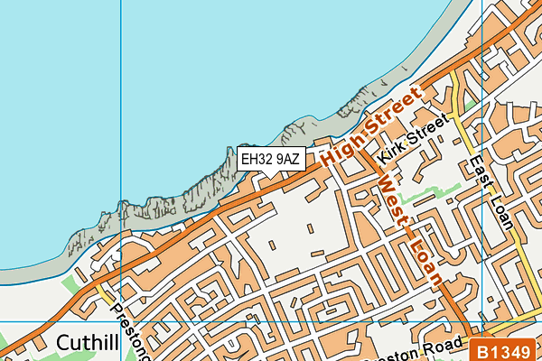 EH32 9AZ map - OS VectorMap District (Ordnance Survey) EH32 9AZ map - OS VectorMap District (Ordnance Survey)