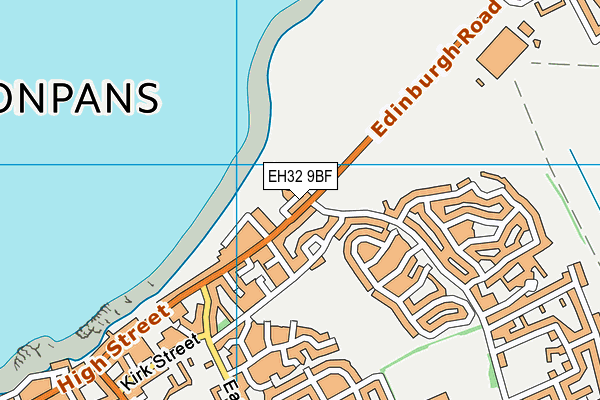 EH32 9BF map - OS VectorMap District (Ordnance Survey) EH32 9BF map - OS VectorMap District (Ordnance Survey)