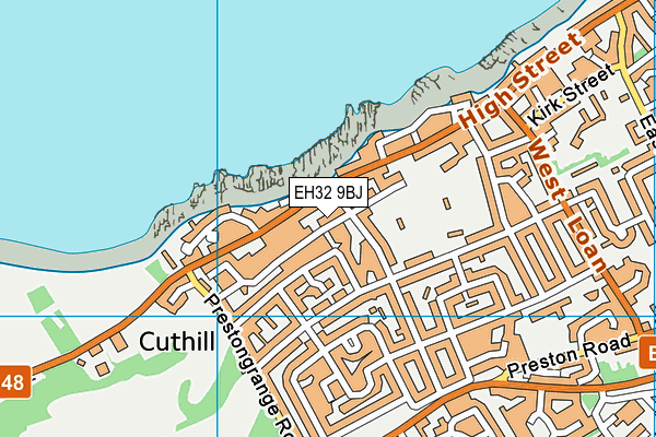 EH32 9BJ map - OS VectorMap District (Ordnance Survey) EH32 9BJ map - OS VectorMap District (Ordnance Survey)