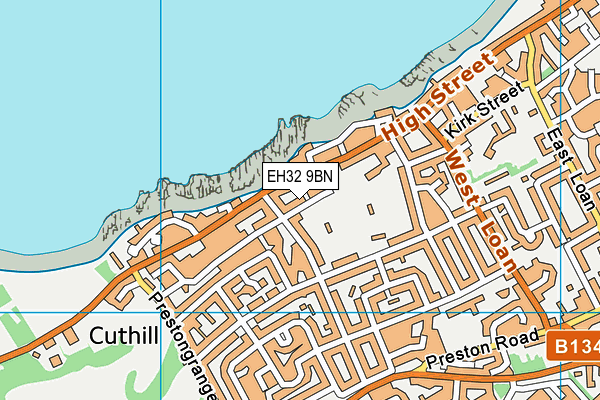 EH32 9BN map - OS VectorMap District (Ordnance Survey) EH32 9BN map - OS VectorMap District (Ordnance Survey)