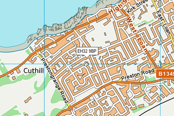 EH32 9BP map - OS VectorMap District (Ordnance Survey) EH32 9BP map - OS VectorMap District (Ordnance Survey)