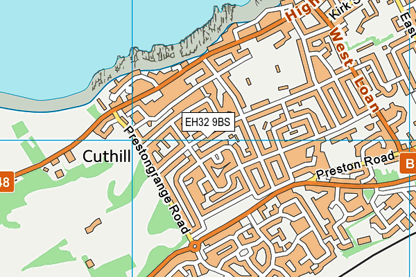 EH32 9BS map - OS VectorMap District (Ordnance Survey) EH32 9BS map - OS VectorMap District (Ordnance Survey)
