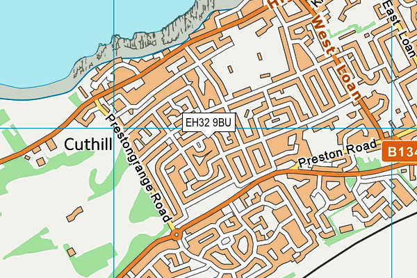 EH32 9BU map - OS VectorMap District (Ordnance Survey) EH32 9BU map - OS VectorMap District (Ordnance Survey)