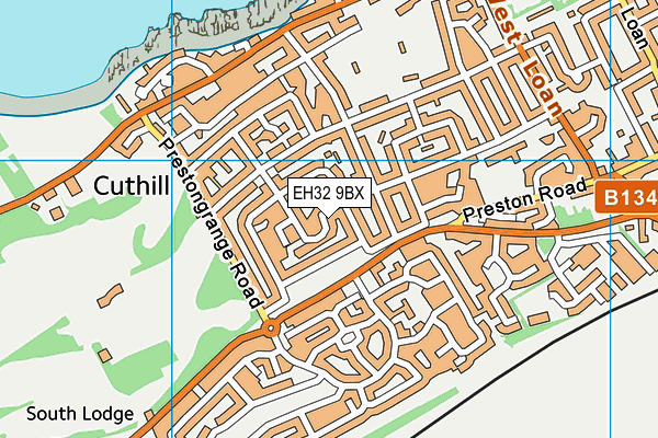 EH32 9BX map - OS VectorMap District (Ordnance Survey) EH32 9BX map - OS VectorMap District (Ordnance Survey)