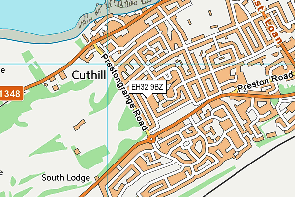 EH32 9BZ map - OS VectorMap District (Ordnance Survey) EH32 9BZ map - OS VectorMap District (Ordnance Survey)