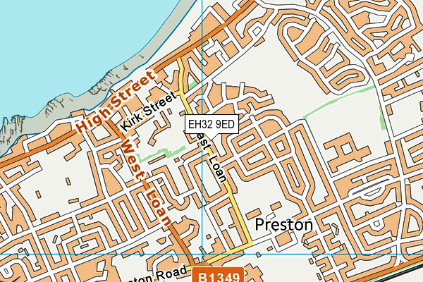 EH32 9ED map - OS VectorMap District (Ordnance Survey) EH32 9ED map - OS VectorMap District (Ordnance Survey)