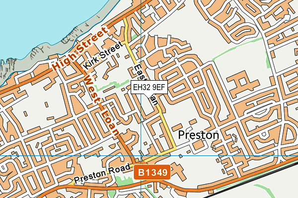 EH32 9EF map - OS VectorMap District (Ordnance Survey) EH32 9EF map - OS VectorMap District (Ordnance Survey)