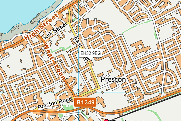 EH32 9EG map - OS VectorMap District (Ordnance Survey) EH32 9EG map - OS VectorMap District (Ordnance Survey)