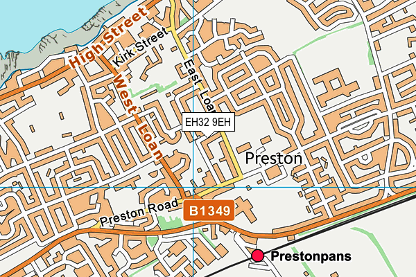 EH32 9EH map - OS VectorMap District (Ordnance Survey) EH32 9EH map - OS VectorMap District (Ordnance Survey)