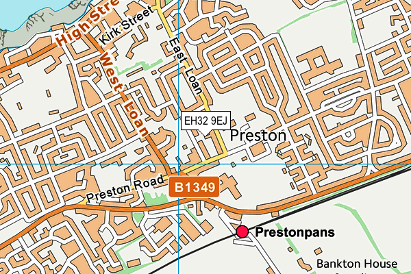 EH32 9EJ map - OS VectorMap District (Ordnance Survey) EH32 9EJ map - OS VectorMap District (Ordnance Survey)