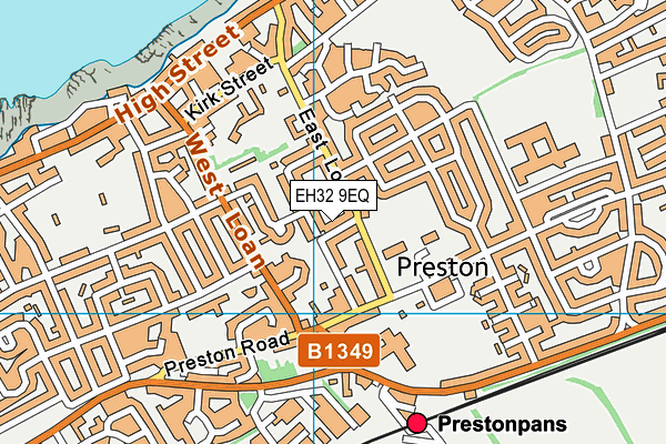 EH32 9EQ map - OS VectorMap District (Ordnance Survey) EH32 9EQ map - OS VectorMap District (Ordnance Survey)