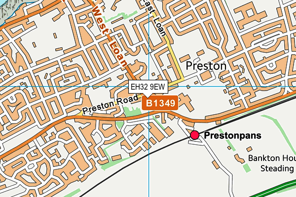EH32 9EW map - OS VectorMap District (Ordnance Survey) EH32 9EW map - OS VectorMap District (Ordnance Survey)