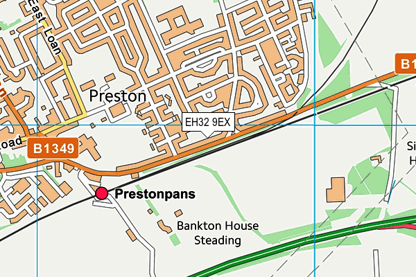 EH32 9EX map - OS VectorMap District (Ordnance Survey) EH32 9EX map - OS VectorMap District (Ordnance Survey)