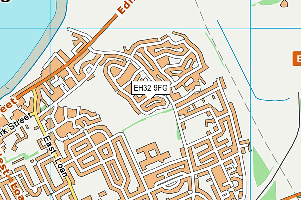 EH32 9FG map - OS VectorMap District (Ordnance Survey) EH32 9FG map - OS VectorMap District (Ordnance Survey)