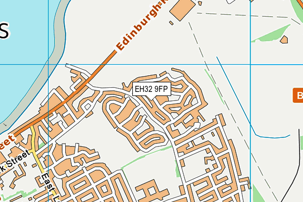 EH32 9FP map - OS VectorMap District (Ordnance Survey)