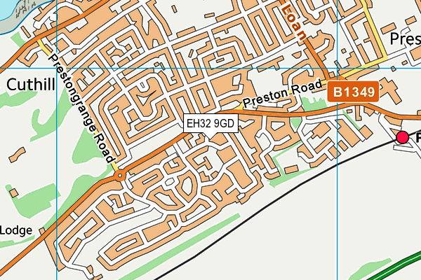 EH32 9GD map - OS VectorMap District (Ordnance Survey) EH32 9GD map - OS VectorMap District (Ordnance Survey)