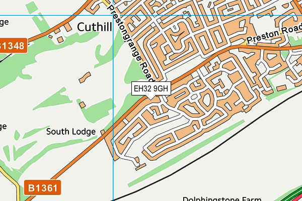EH32 9GH map - OS VectorMap District (Ordnance Survey) EH32 9GH map - OS VectorMap District (Ordnance Survey)