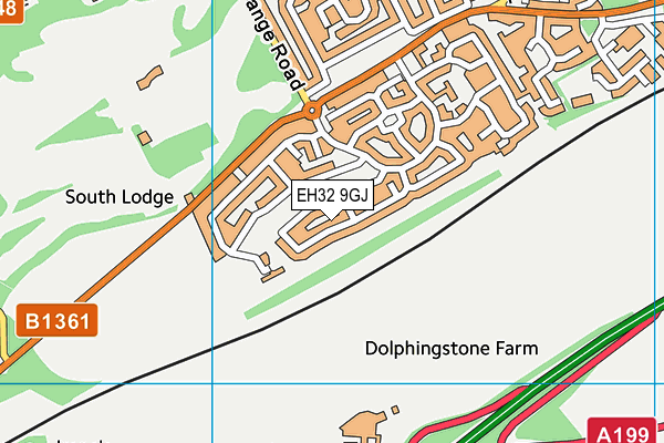 EH32 9GJ map - OS VectorMap District (Ordnance Survey) EH32 9GJ map - OS VectorMap District (Ordnance Survey)