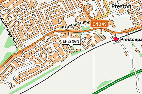 EH32 9GN map - OS VectorMap District (Ordnance Survey) EH32 9GN map - OS VectorMap District (Ordnance Survey)