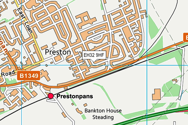 EH32 9HF map - OS VectorMap District (Ordnance Survey) EH32 9HF map - OS VectorMap District (Ordnance Survey)