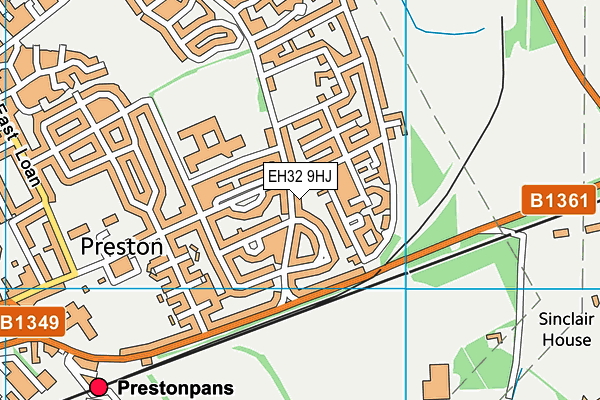EH32 9HJ map - OS VectorMap District (Ordnance Survey) EH32 9HJ map - OS VectorMap District (Ordnance Survey)