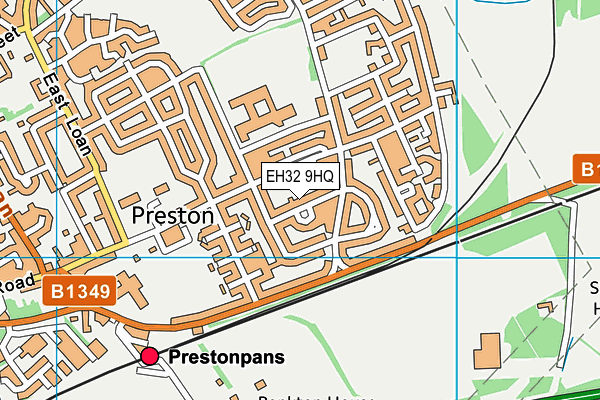 EH32 9HQ map - OS VectorMap District (Ordnance Survey)