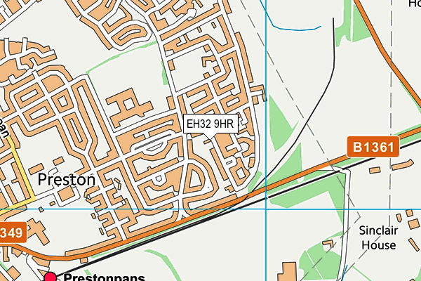 EH32 9HR map - OS VectorMap District (Ordnance Survey) EH32 9HR map - OS VectorMap District (Ordnance Survey)