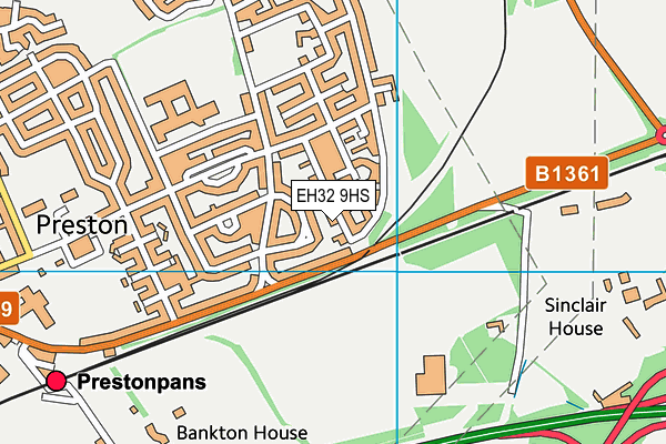 EH32 9HS map - OS VectorMap District (Ordnance Survey) EH32 9HS map - OS VectorMap District (Ordnance Survey)