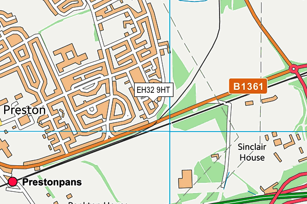 EH32 9HT map - OS VectorMap District (Ordnance Survey) EH32 9HT map - OS VectorMap District (Ordnance Survey)