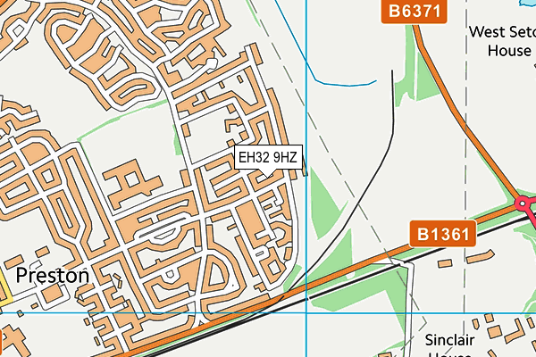 EH32 9HZ map - OS VectorMap District (Ordnance Survey) EH32 9HZ map - OS VectorMap District (Ordnance Survey)