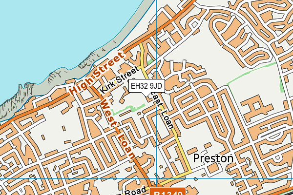 EH32 9JD map - OS VectorMap District (Ordnance Survey) EH32 9JD map - OS VectorMap District (Ordnance Survey)