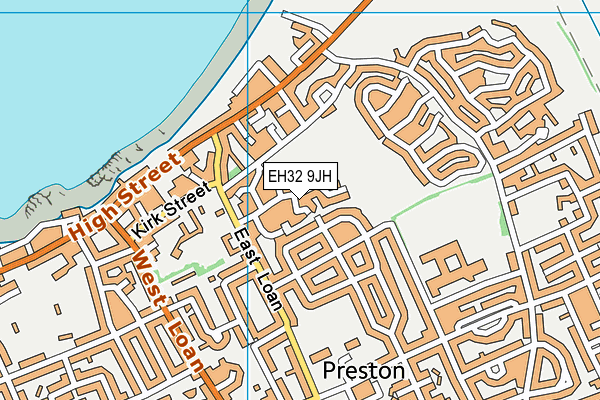 EH32 9JH map - OS VectorMap District (Ordnance Survey) EH32 9JH map - OS VectorMap District (Ordnance Survey)