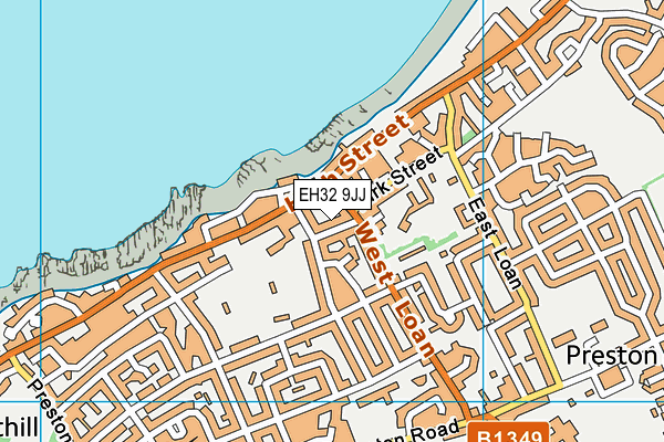 EH32 9JJ map - OS VectorMap District (Ordnance Survey) EH32 9JJ map - OS VectorMap District (Ordnance Survey)