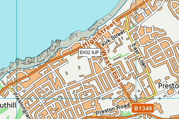 EH32 9JP map - OS VectorMap District (Ordnance Survey) EH32 9JP map - OS VectorMap District (Ordnance Survey)