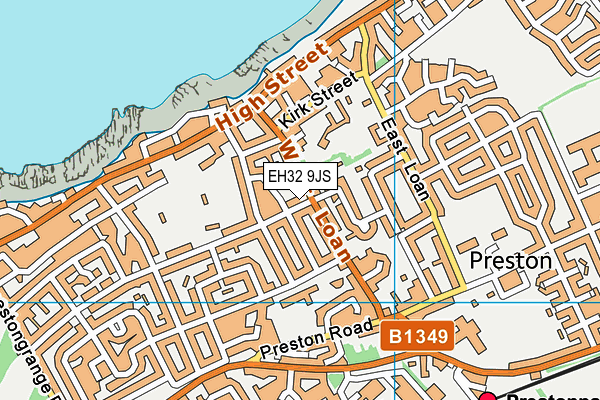 EH32 9JS map - OS VectorMap District (Ordnance Survey) EH32 9JS map - OS VectorMap District (Ordnance Survey)