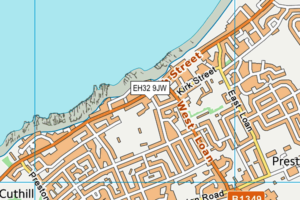 EH32 9JW map - OS VectorMap District (Ordnance Survey) EH32 9JW map - OS VectorMap District (Ordnance Survey)