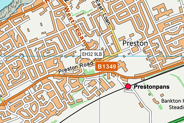 EH32 9LB map - OS VectorMap District (Ordnance Survey) EH32 9LB map - OS VectorMap District (Ordnance Survey)