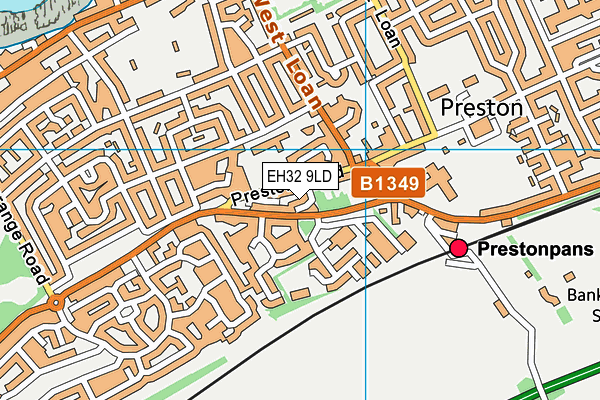 EH32 9LD map - OS VectorMap District (Ordnance Survey)