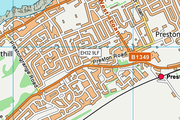 EH32 9LF map - OS VectorMap District (Ordnance Survey) EH32 9LF map - OS VectorMap District (Ordnance Survey)