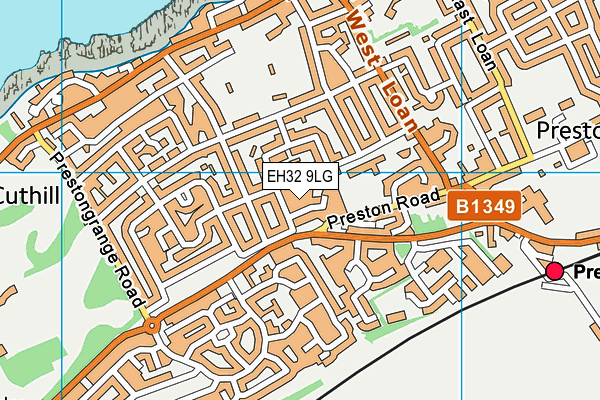 EH32 9LG map - OS VectorMap District (Ordnance Survey) EH32 9LG map - OS VectorMap District (Ordnance Survey)