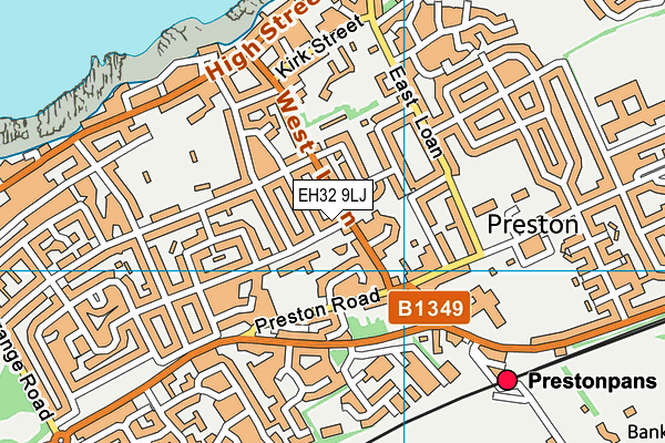 EH32 9LJ map - OS VectorMap District (Ordnance Survey) EH32 9LJ map - OS VectorMap District (Ordnance Survey)