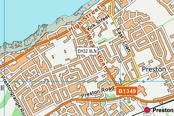 EH32 9LN map - OS VectorMap District (Ordnance Survey) EH32 9LN map - OS VectorMap District (Ordnance Survey)
