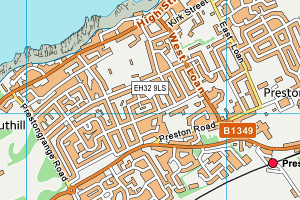 EH32 9LS map - OS VectorMap District (Ordnance Survey) EH32 9LS map - OS VectorMap District (Ordnance Survey)