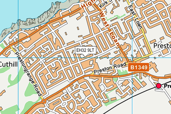 EH32 9LT map - OS VectorMap District (Ordnance Survey) EH32 9LT map - OS VectorMap District (Ordnance Survey)