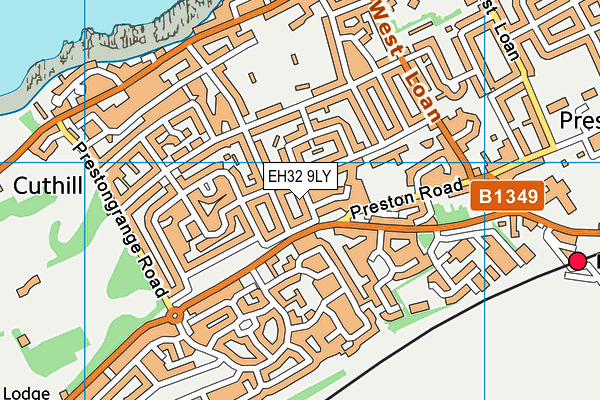 EH32 9LY map - OS VectorMap District (Ordnance Survey) EH32 9LY map - OS VectorMap District (Ordnance Survey)